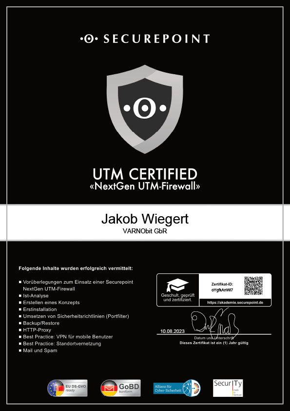 Securepoint - UTM Certified